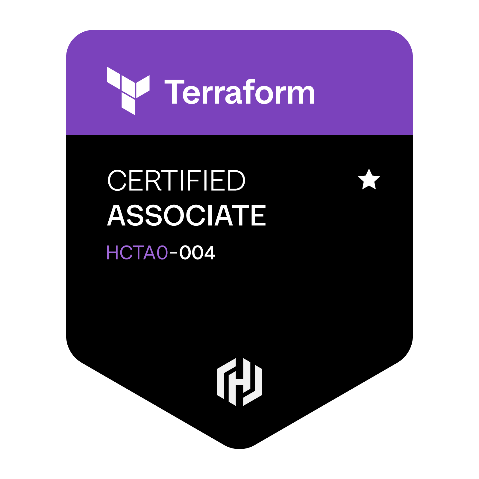 HashiCorp Certified: Terraform Associate badge